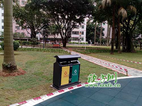 韶關(guān)機(jī)關(guān)鋼制垃圾桶，欣方圳量身定做